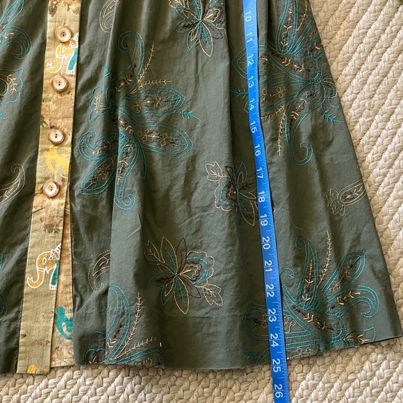 Green and Yellow Midi Dress - Picture 8 of 11